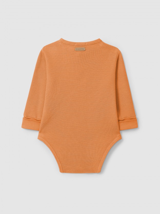 Body cuello mao en punto gofre Body cuello mao en punto gofre