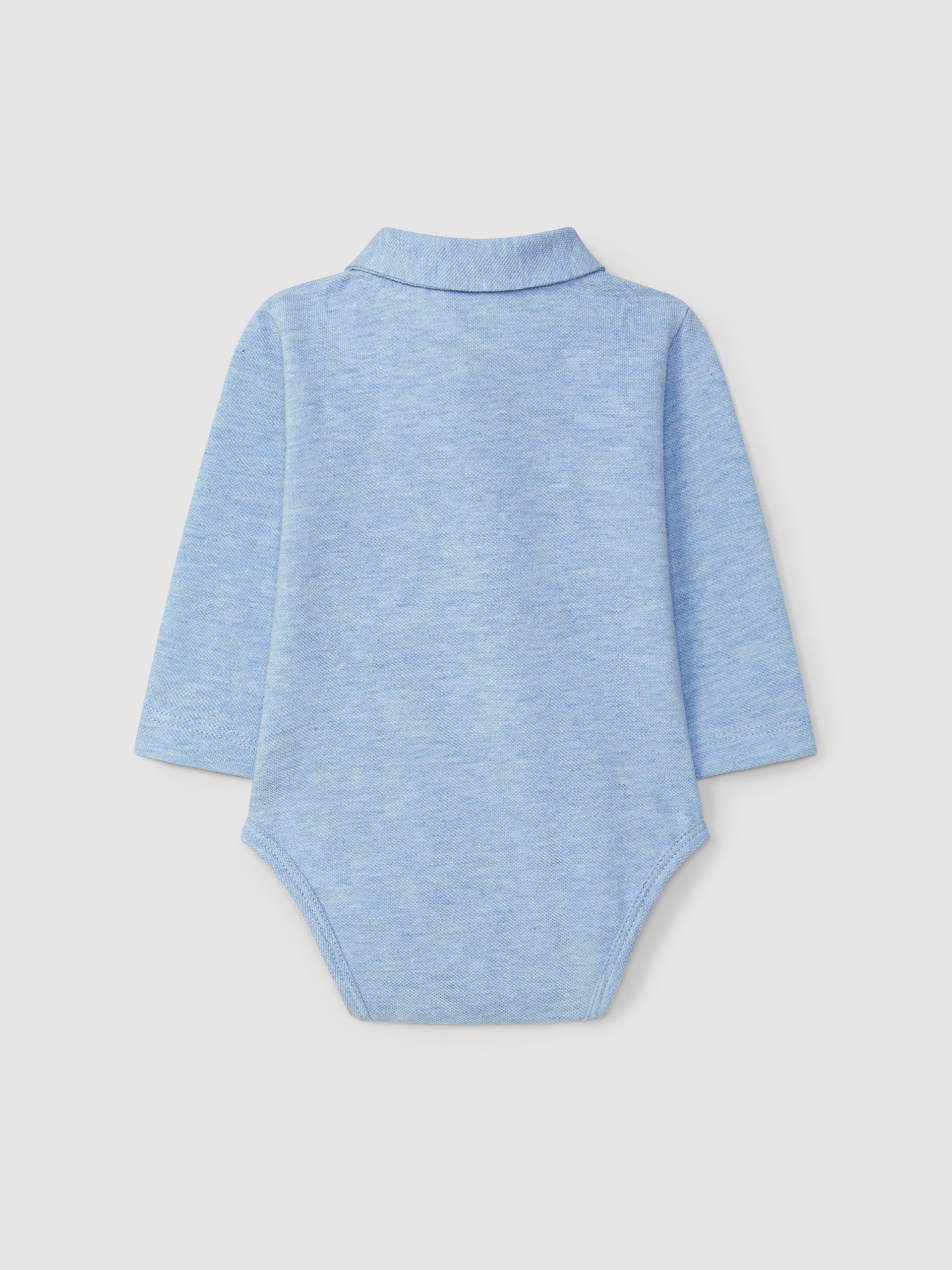 Piqué bodysuit pointy collar