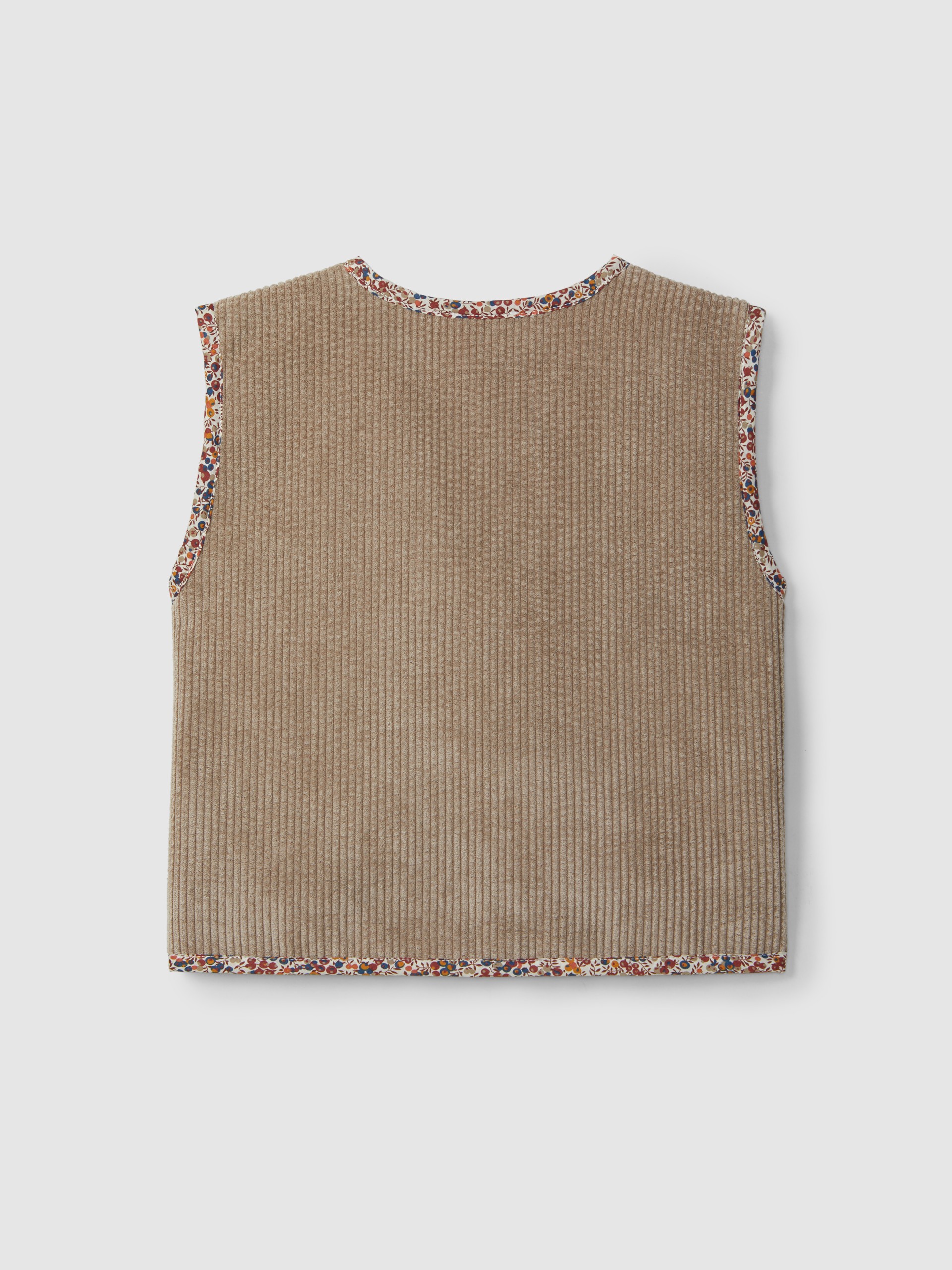 Gilet en velours côtelé avec fourrure