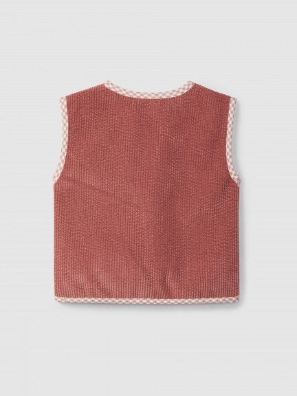 Corduroy waistcoat with fur Corduroy waistcoat with fur