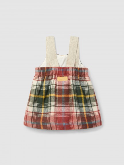 Flannel check pinafore dress Flannel check pinafore dress