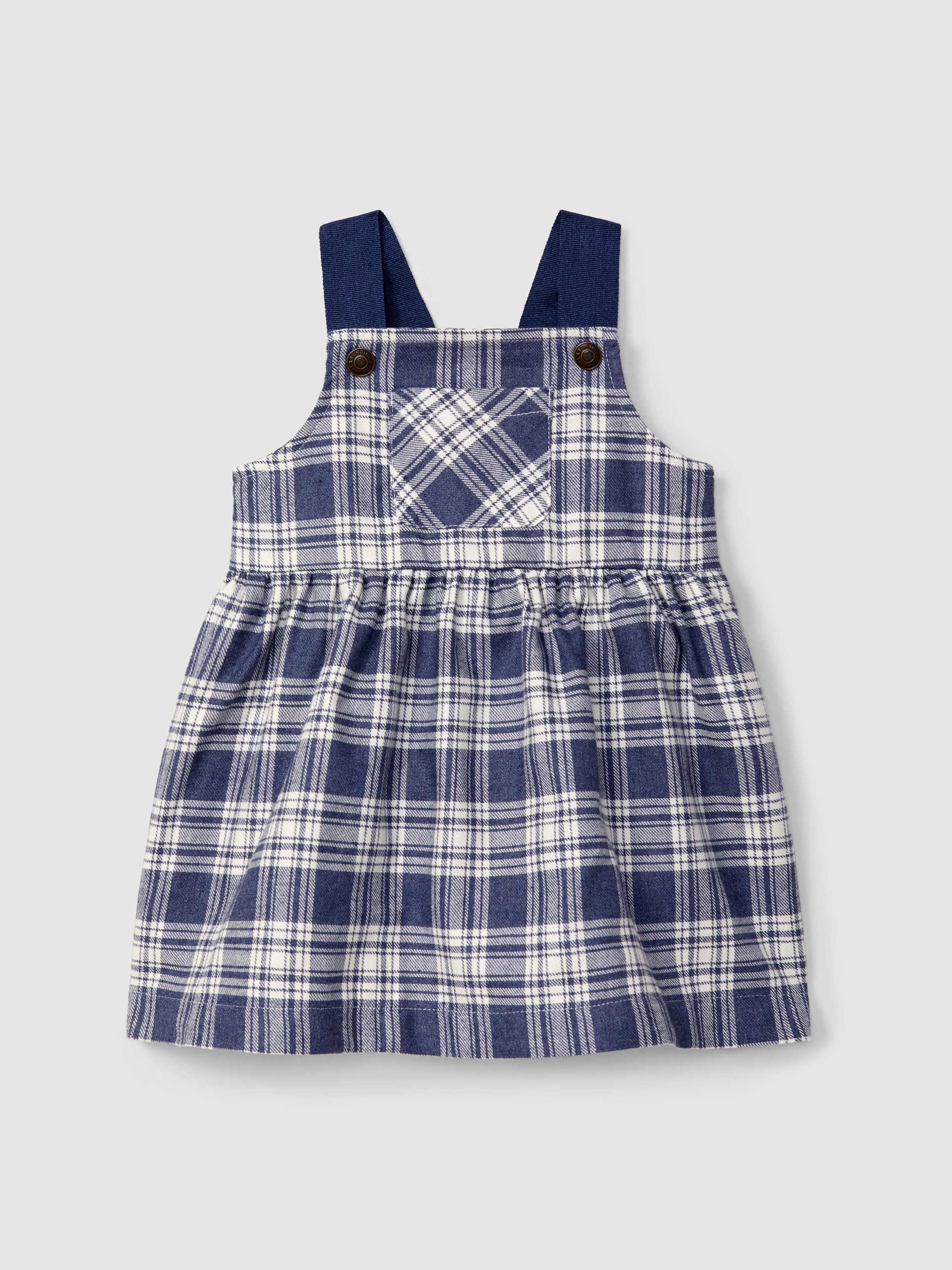 Check pinafore dress