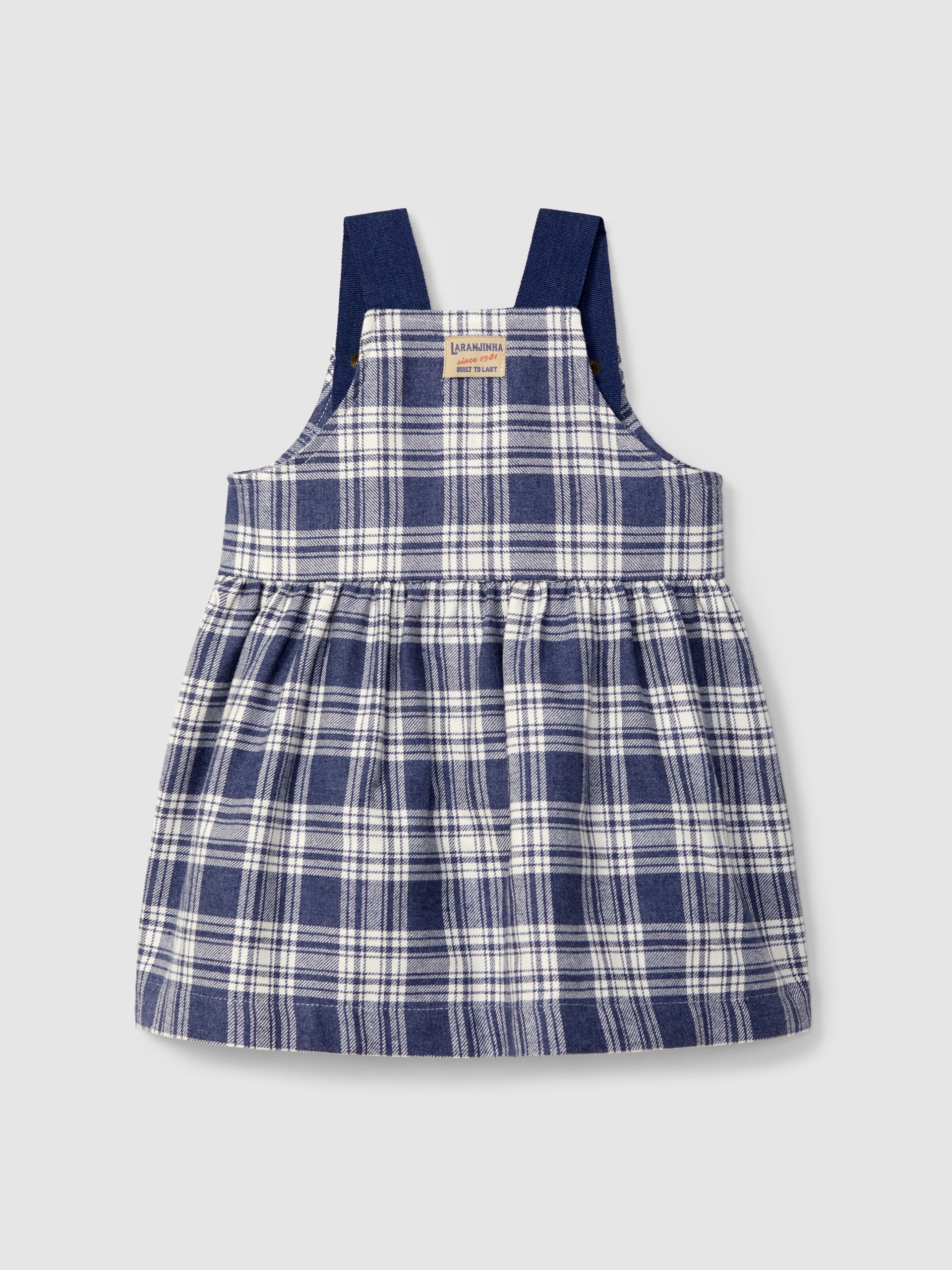 Check pinafore dress