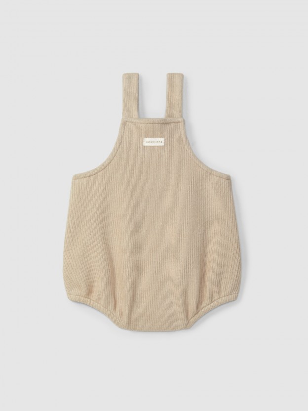 Barboteuse en coton biologique avec poche Barboteuse en coton biologique avec poche