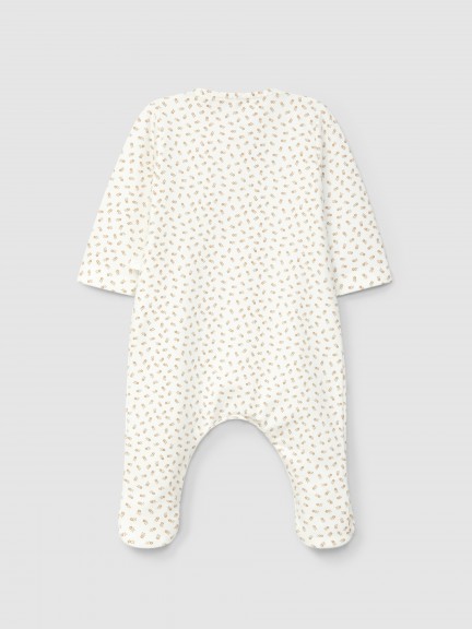 Pelele sin cuello estampado algodón orgánico Pelele sin cuello estampado algodón orgánico