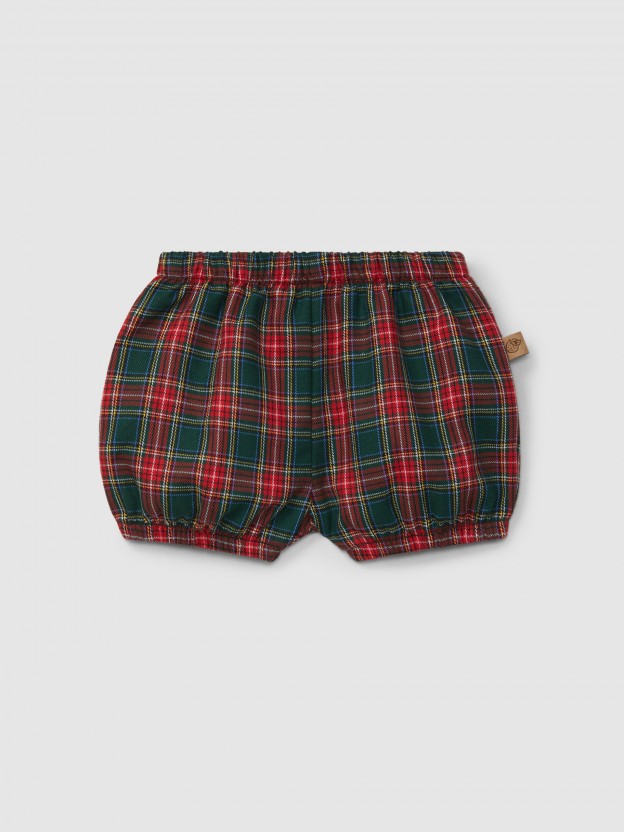 Plaid pull-up shorts Plaid pull-up shorts