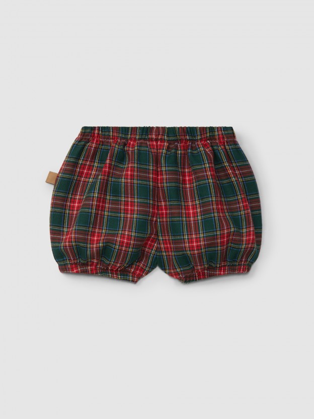 Plaid pull-up shorts Plaid pull-up shorts