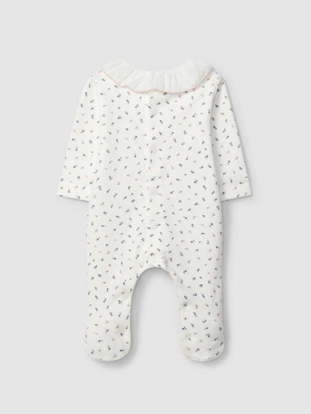 Gift box babygrow e babetes flores delicadas Gift box babygrow e babetes flores delicadas