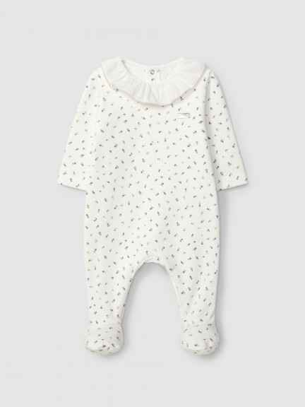 Coffret cadeau babygrow et bavoirs fleurs délicates Coffret cadeau babygrow et bavoirs fleurs délicates