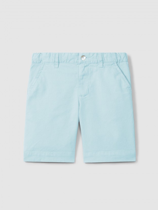 Shorts in canvas fabric Shorts in canvas fabric