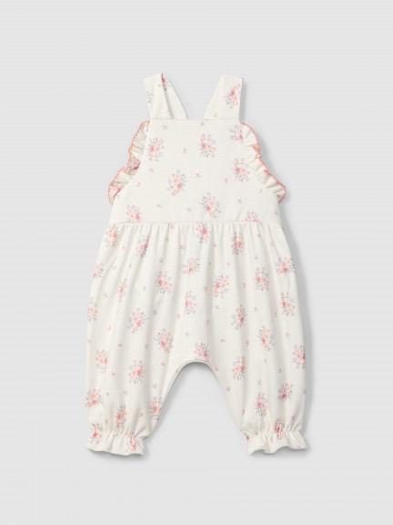 Peto estampado floral con detalle de volante Peto estampado floral con detalle de volante