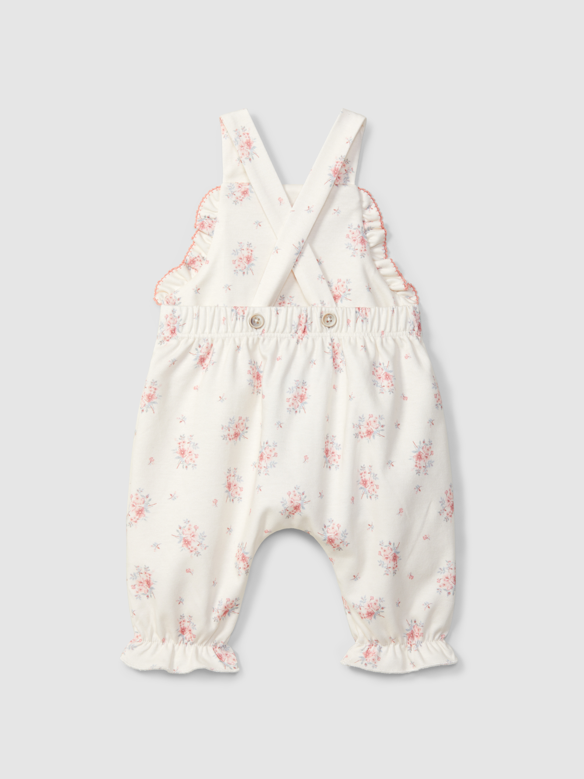 Peto estampado floral con detalle de volante