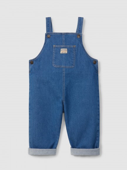 Denim dungarees with pockets