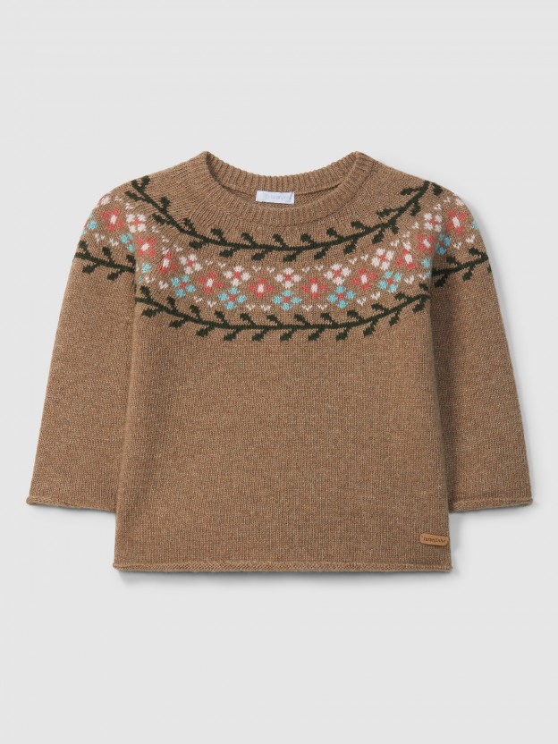 Camisola jacquard tricotada Camisola jacquard tricotada