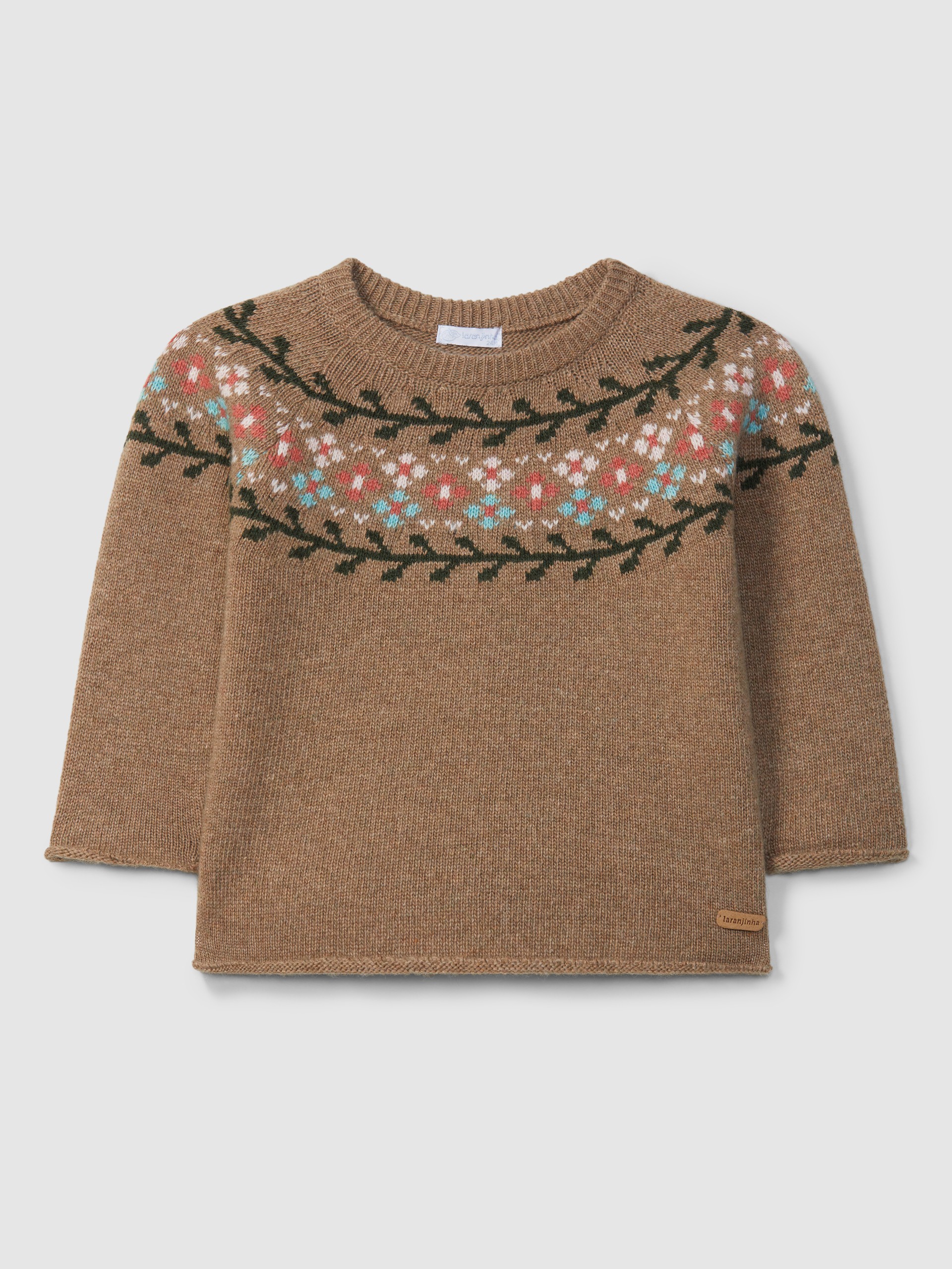 Camisola jacquard tricotada