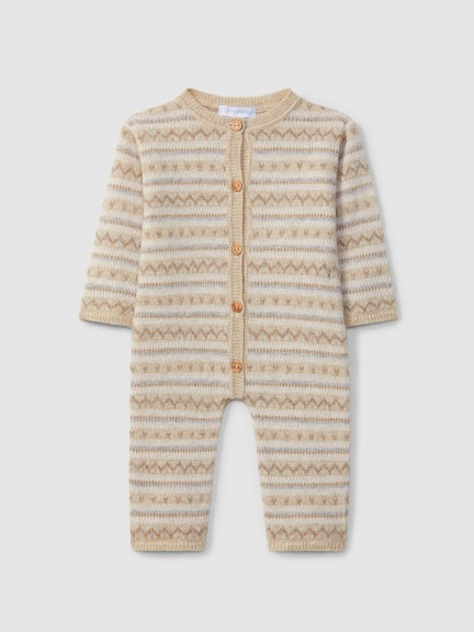 Combinaison tricot�e avec jacquard