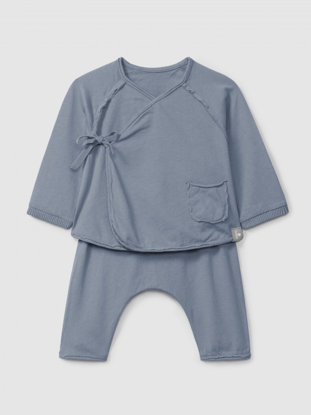 Conjunto de duas pe�as em malha lisa