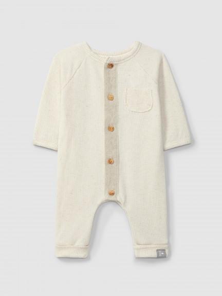 Romper in waffle weave Romper in waffle weave
