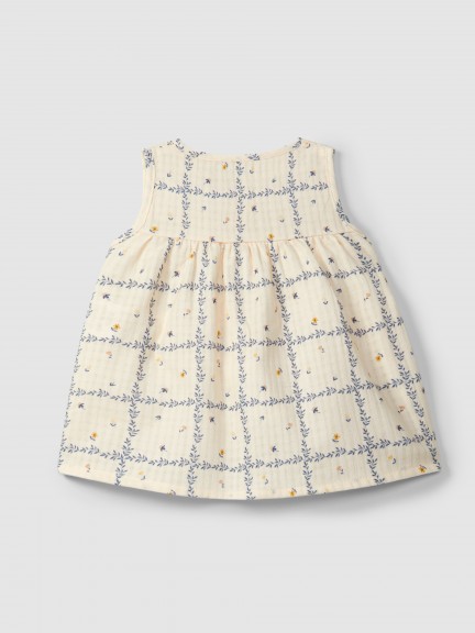 Dress printed textured cotton Dress printed textured cotton