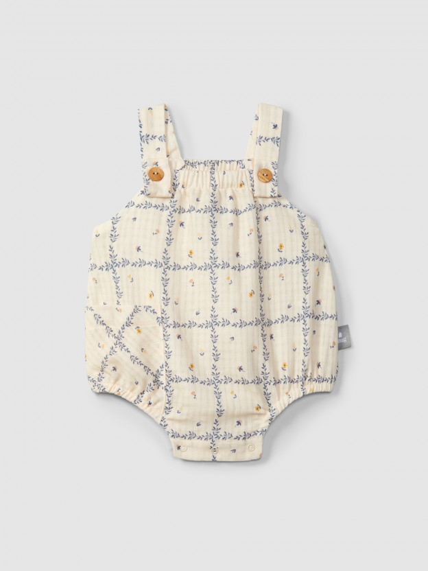 Shortie printed textured cotton Shortie printed textured cotton