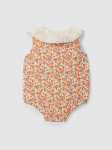 Fofo em malha estampada com detalhe bordado Fofo em malha estampada com detalhe bordado