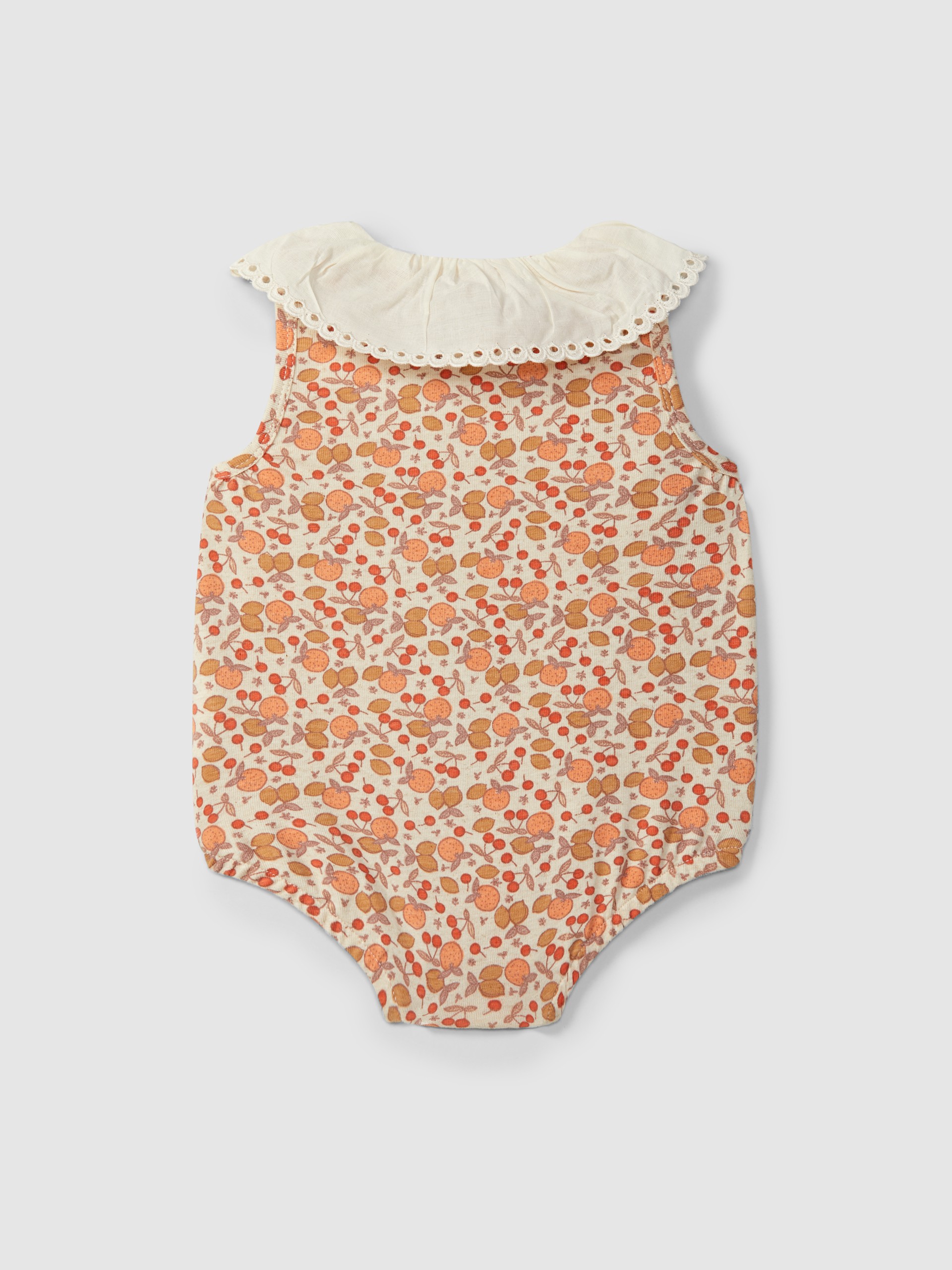 Shortie printed jersey with embroidered detail