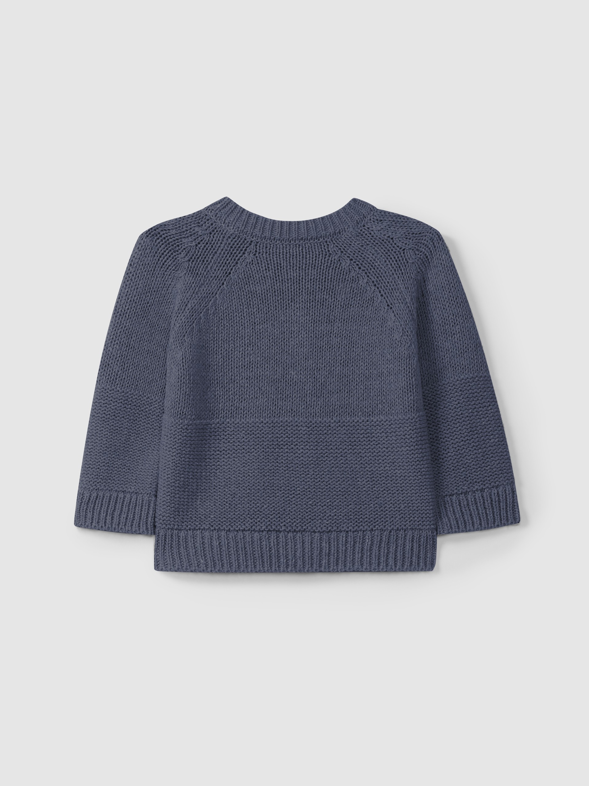 Knitted cardigan round neckline