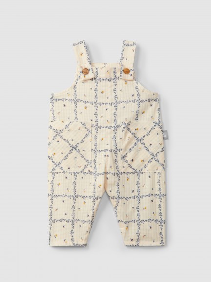 Dungarees printed textured cotton Dungarees printed textured cotton