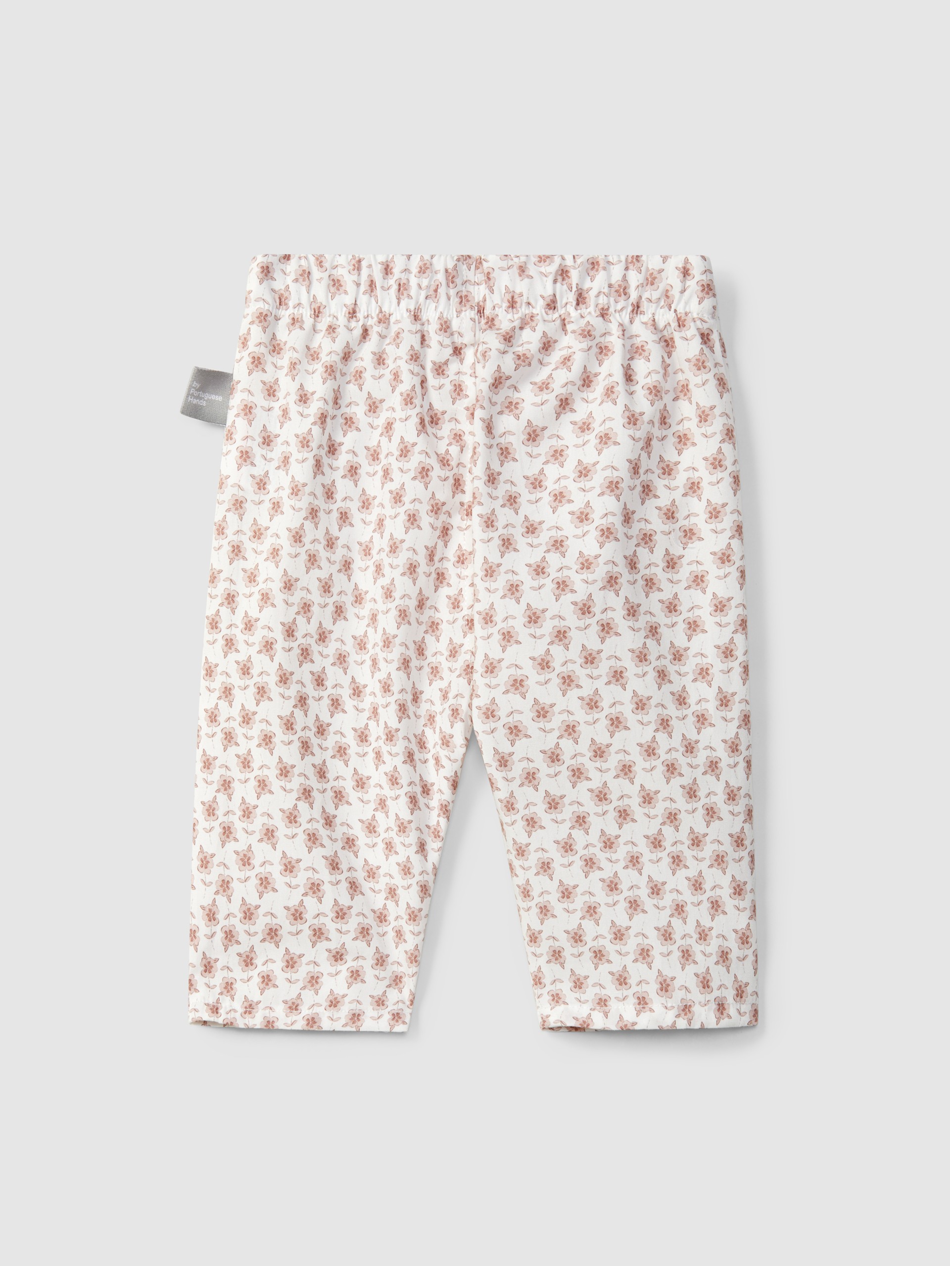 Floral pull-up pants with rickrack detail