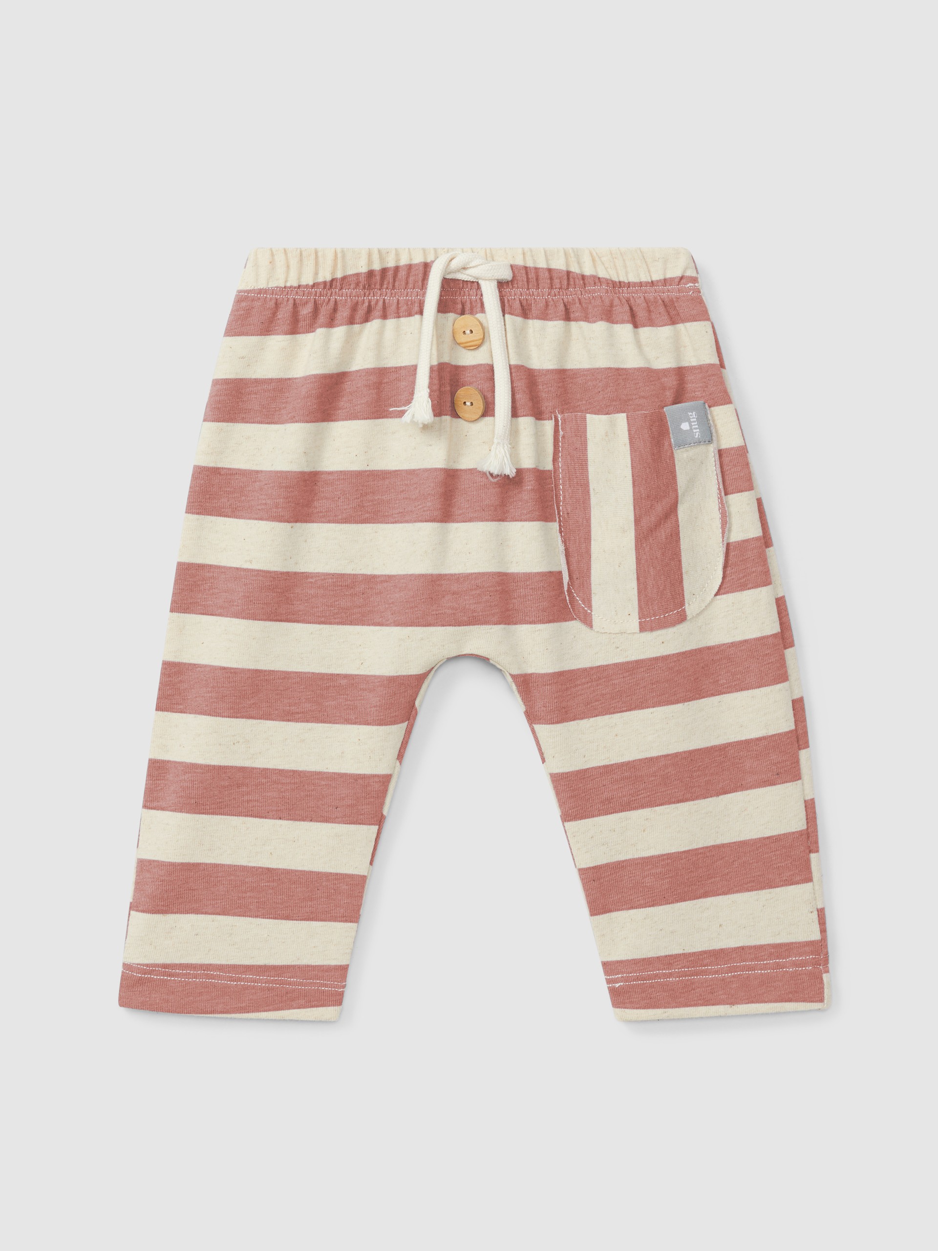 Pantalon pull-up à rayures avec poche