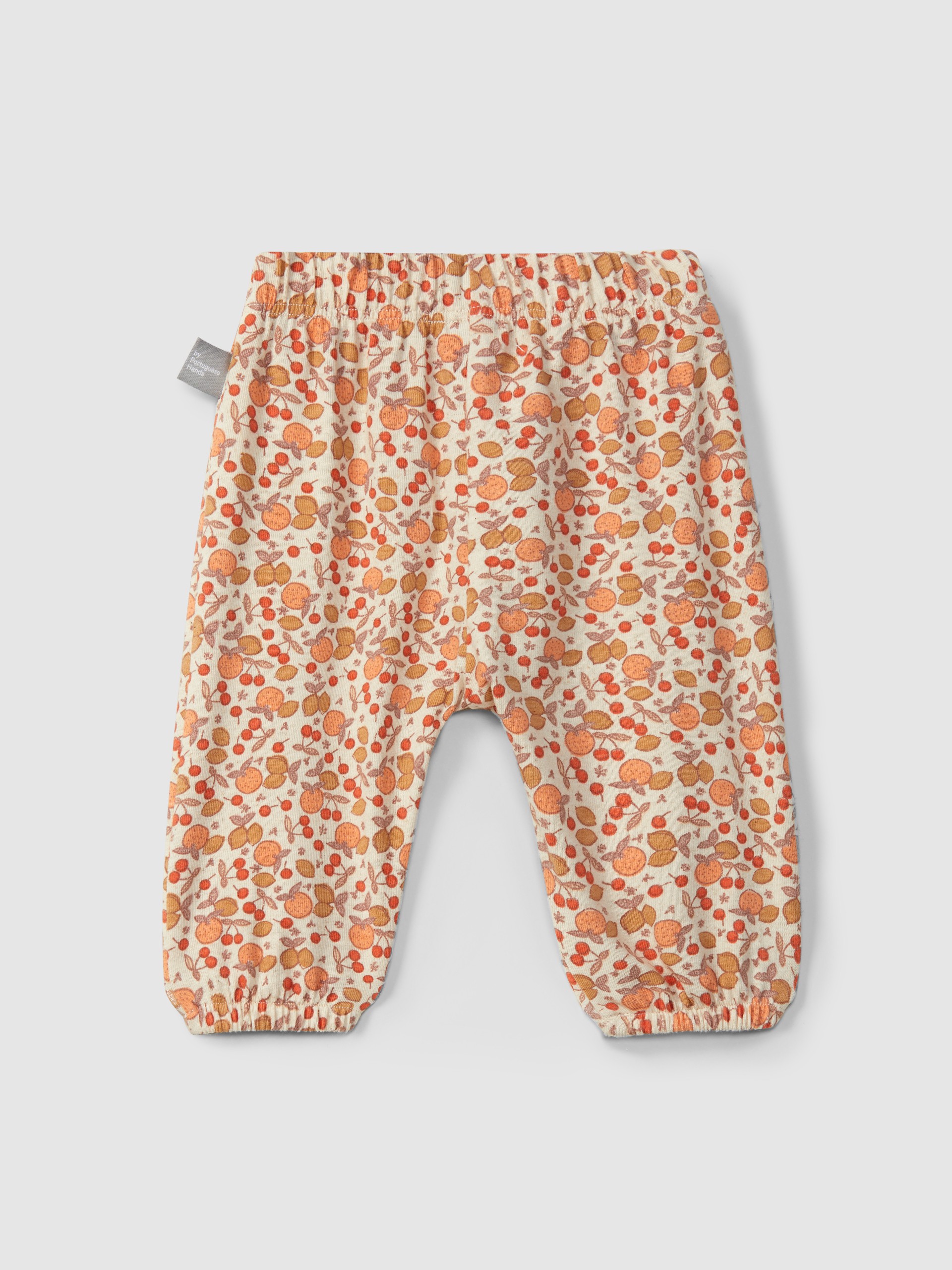 Calças pull-up em malha estampada
