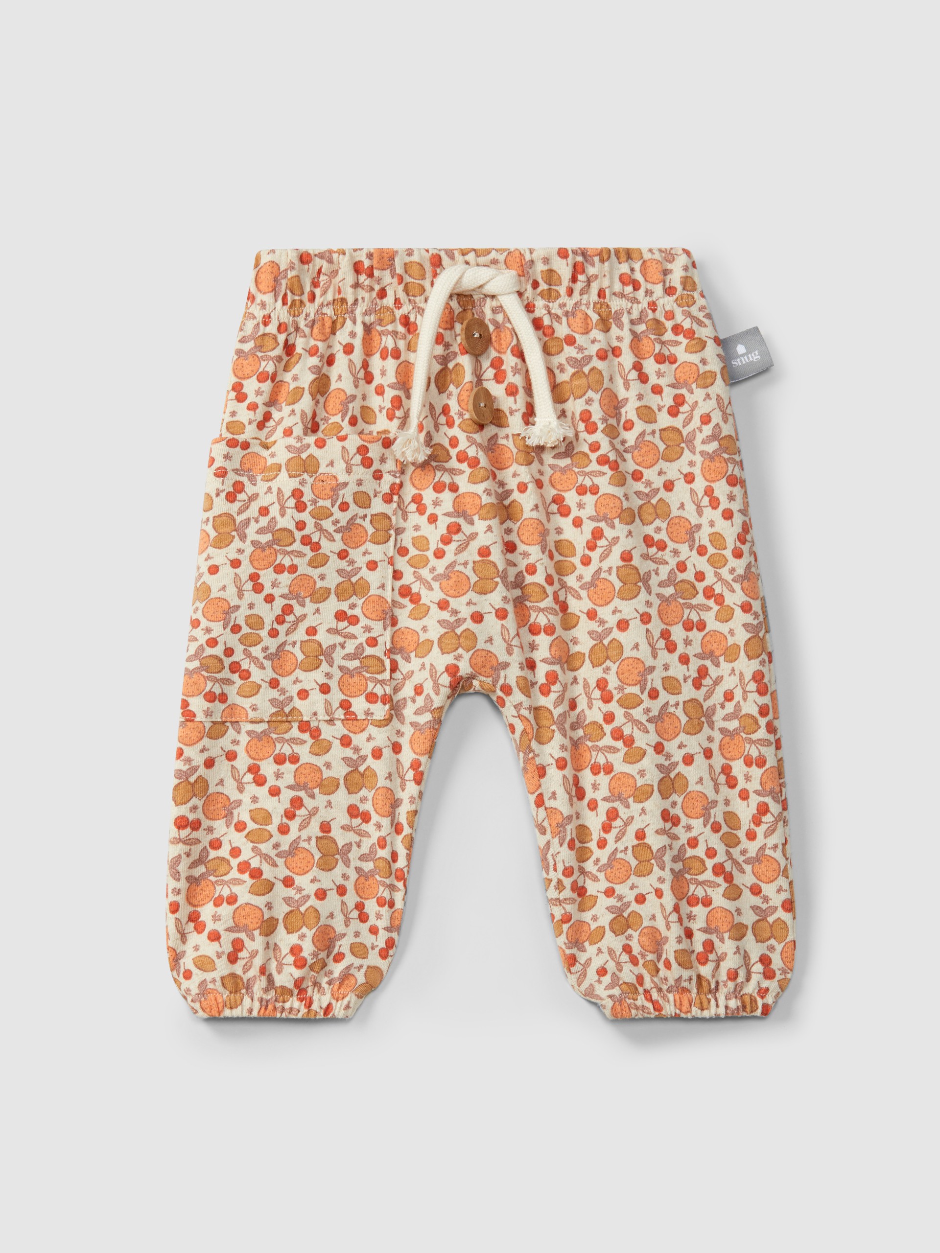 Calças pull-up em malha estampada