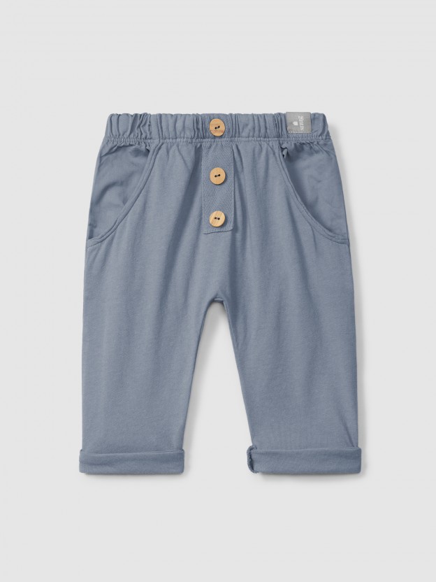 Pantalón en punto liso Pantalón en punto liso