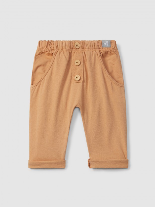 Pull-up pants in plain jersey Pull-up pants in plain jersey