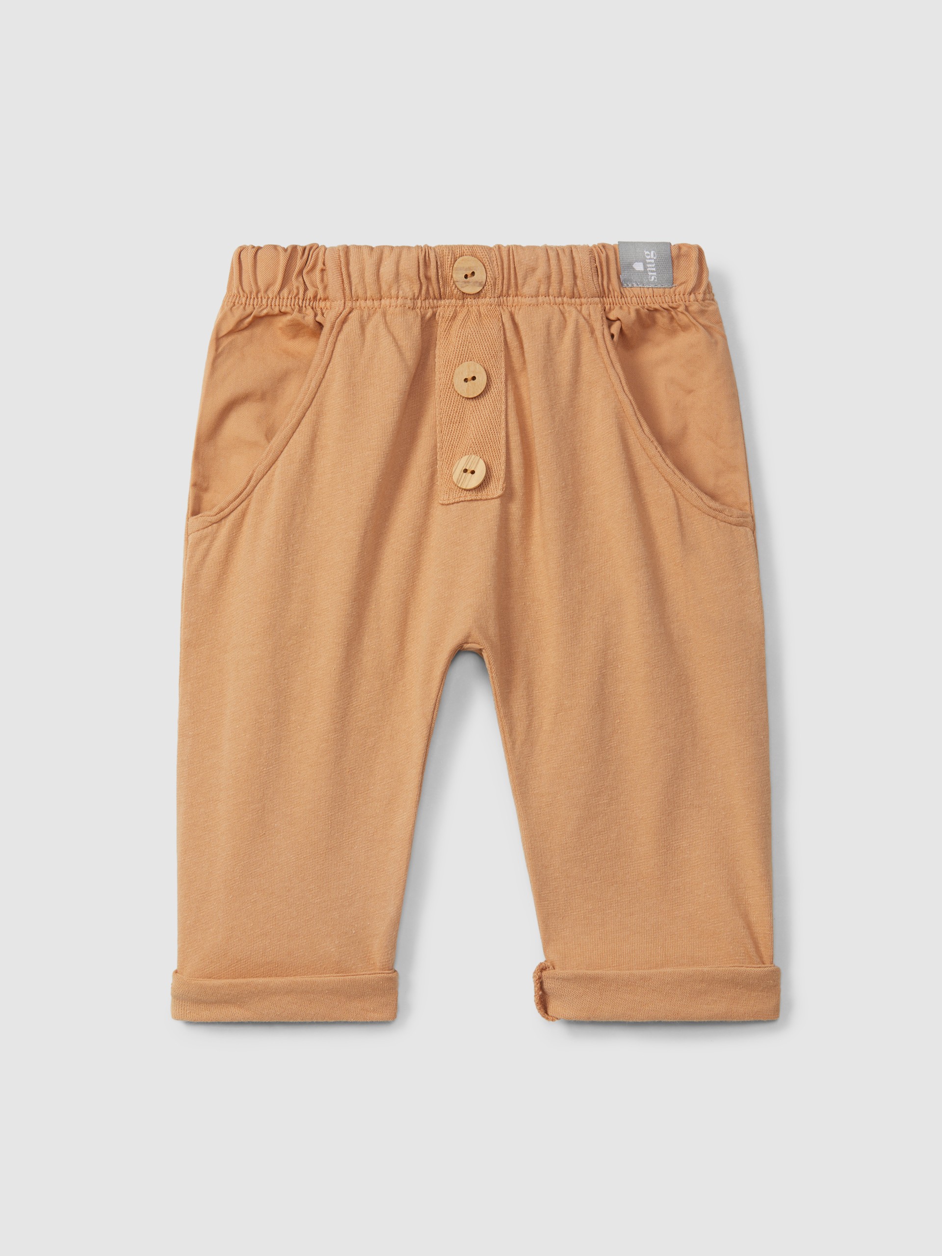 Pull-up pants in plain jersey