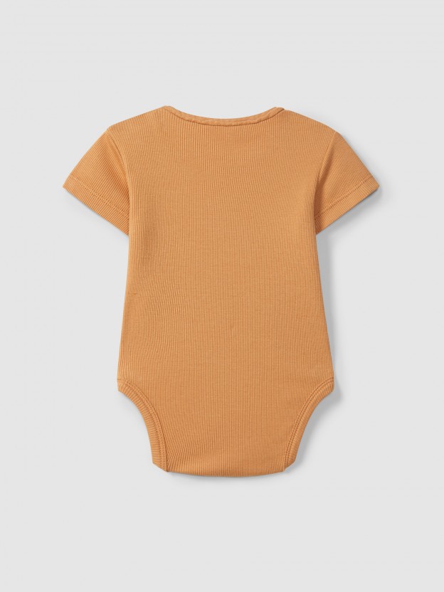 Bodysuit in ribbed jersey collarless Bodysuit in ribbed jersey collarless