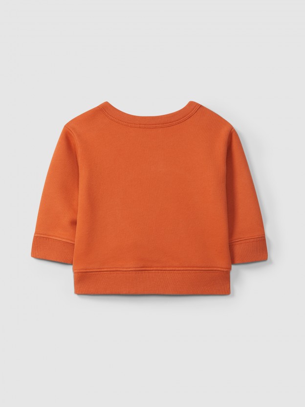Sweatshirt em felpa com bordado Sweatshirt em felpa com bordado