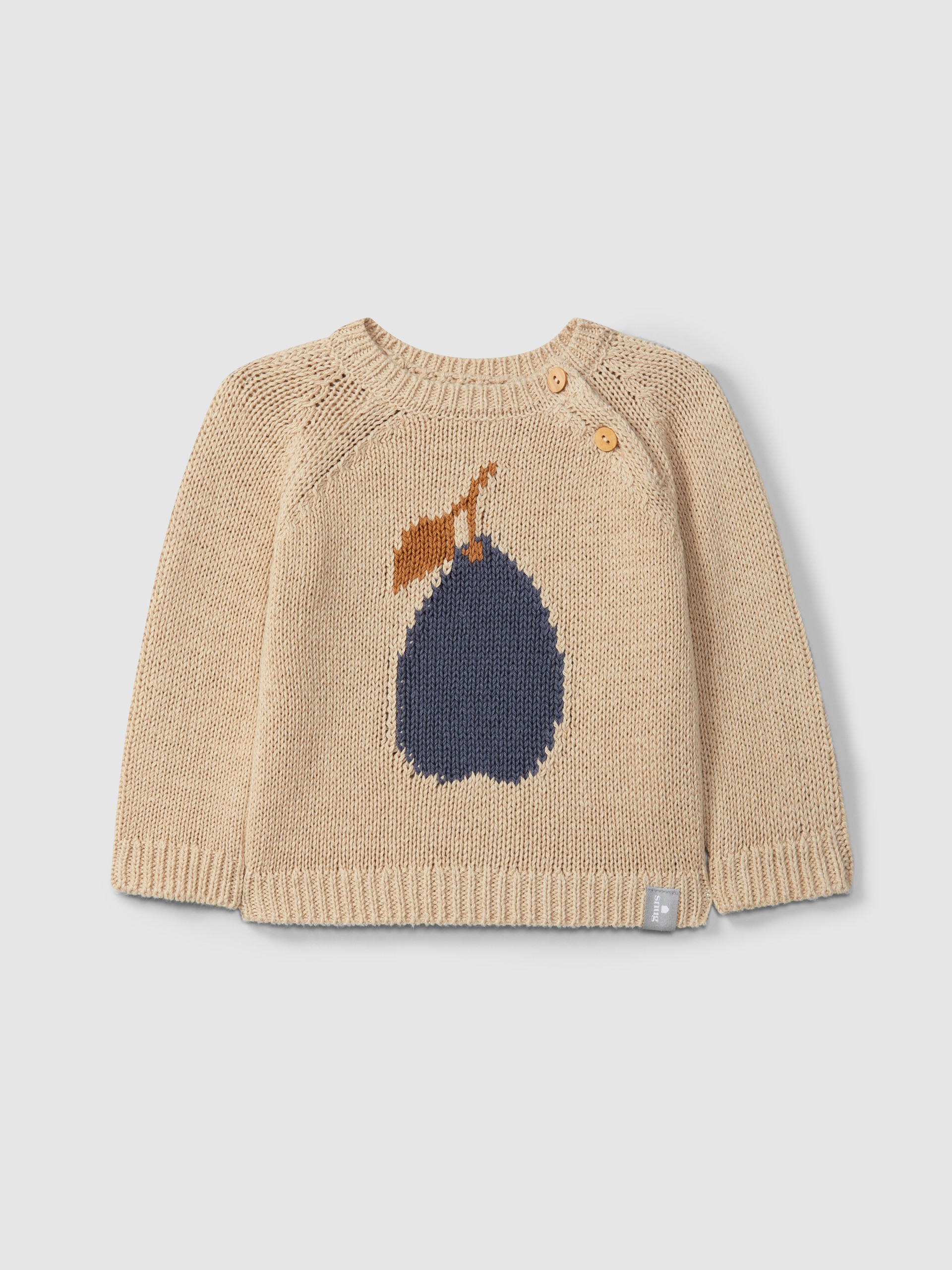 Camisola jacquard decote redondo