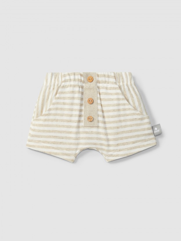 Striped pull-up shorts Striped pull-up shorts