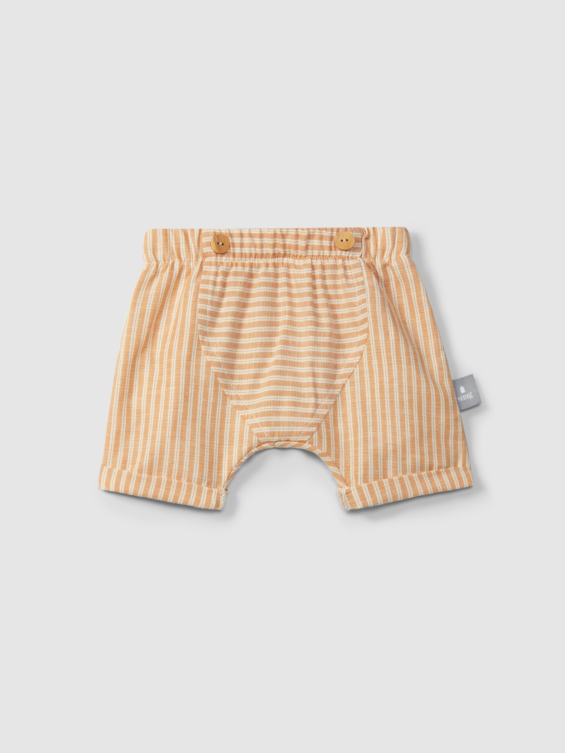 Pantalón corto pull-up en tejido a rayas