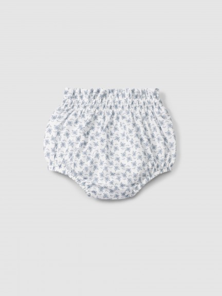 Floral pull-up diaper cover with rickrack detail Floral pull-up diaper cover with rickrack detail