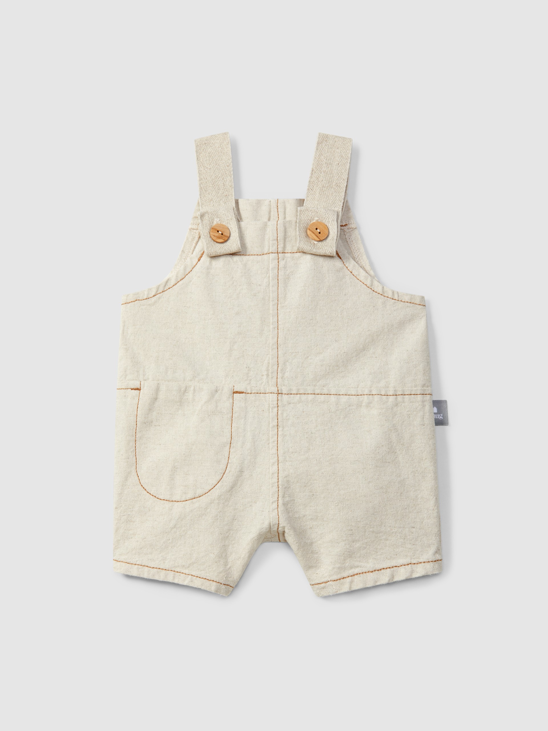 Calções de peito estilo orgânico com bolso