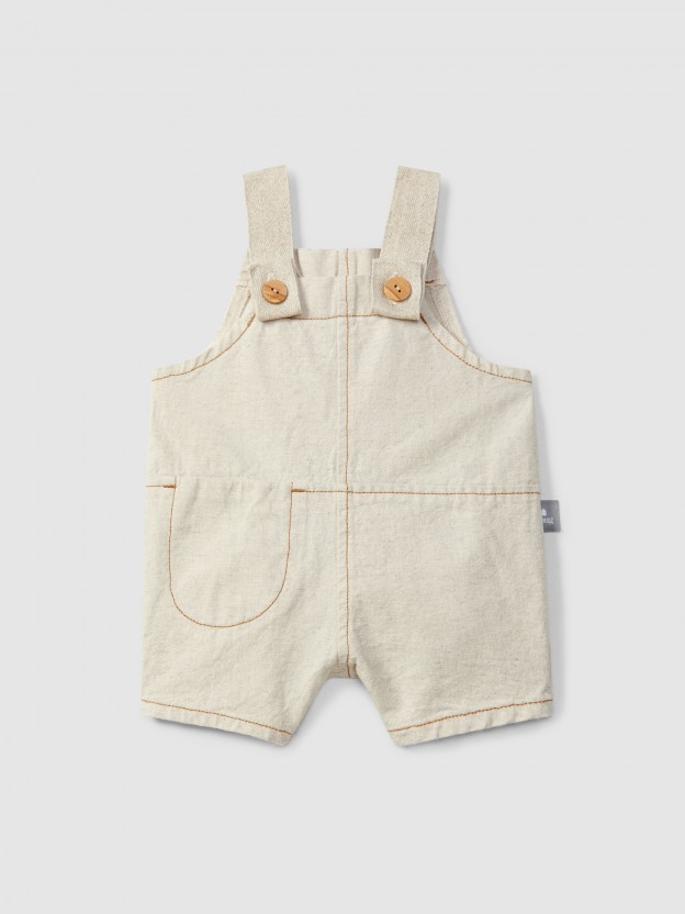 Calções de peito estilo orgânico com bolso Calções de peito estilo orgânico com bolso
