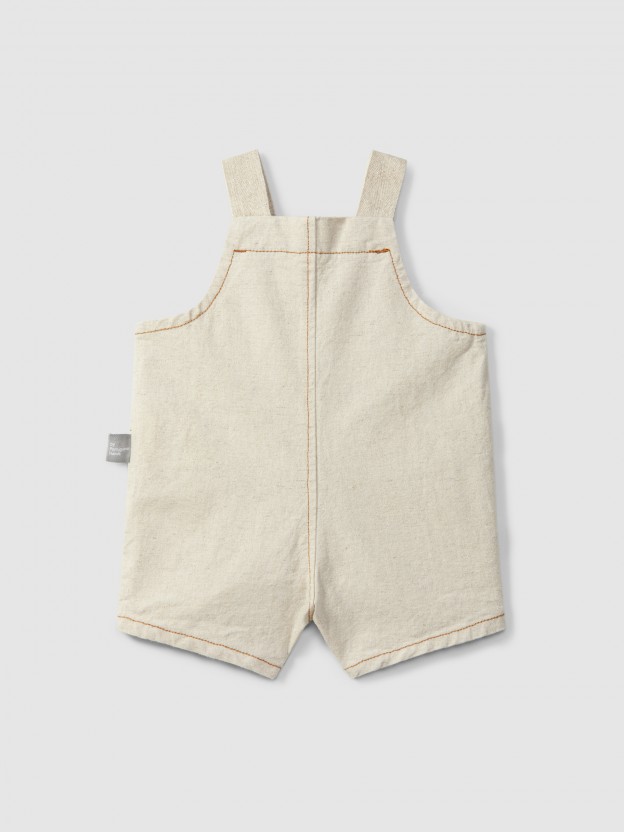 Calções de peito estilo orgânico com bolso Calções de peito estilo orgânico com bolso