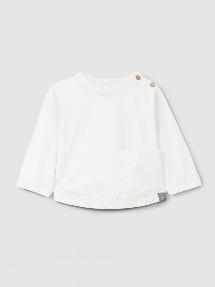 Plain jersey longsleeve with pocket