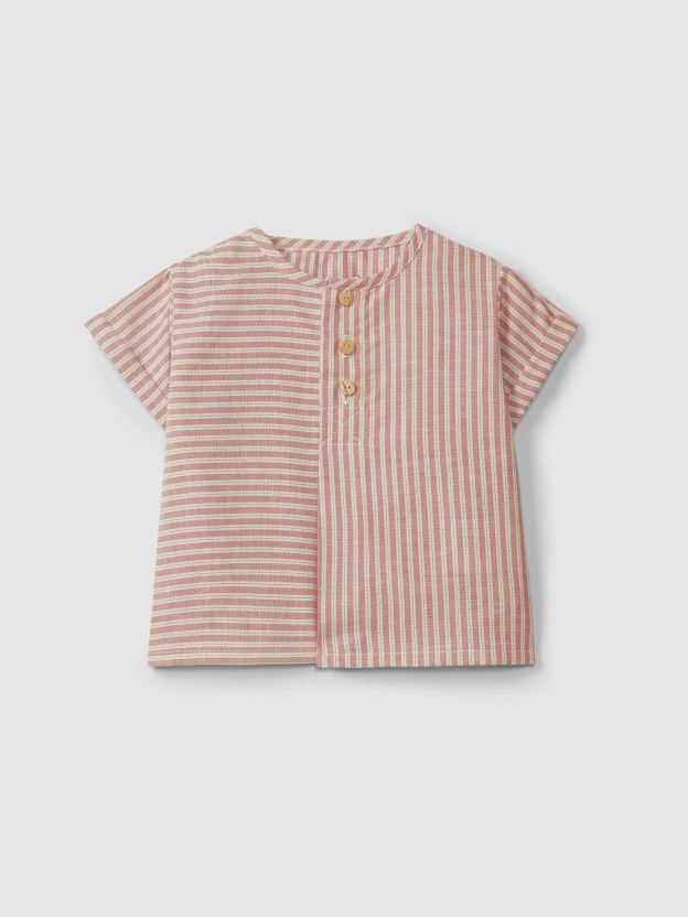 Shirt in striped fabric Shirt in striped fabric