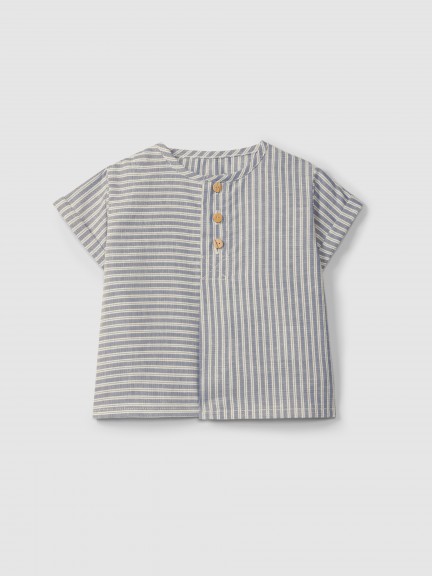 Shirt in striped fabric Shirt in striped fabric