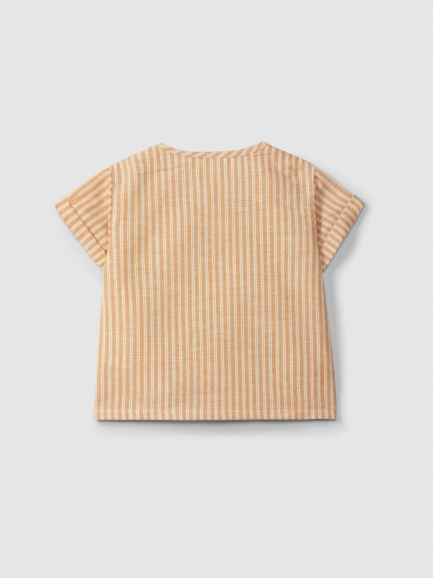 Chemise en tissu en à rayures Chemise en tissu en à rayures