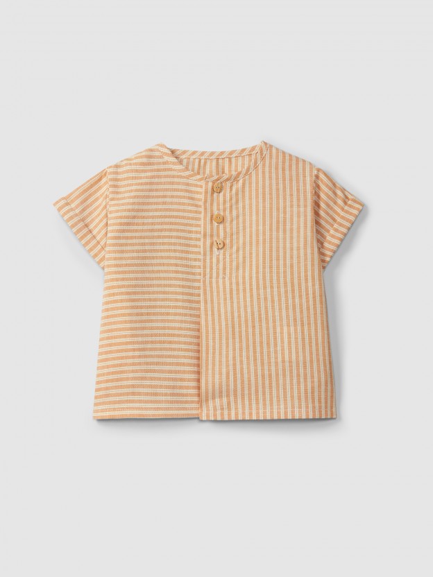 Chemise en tissu en à rayures Chemise en tissu en à rayures
