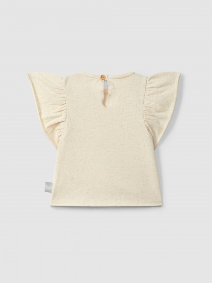T-shirt avec détail de ruban tressé T-shirt avec détail de ruban tressé